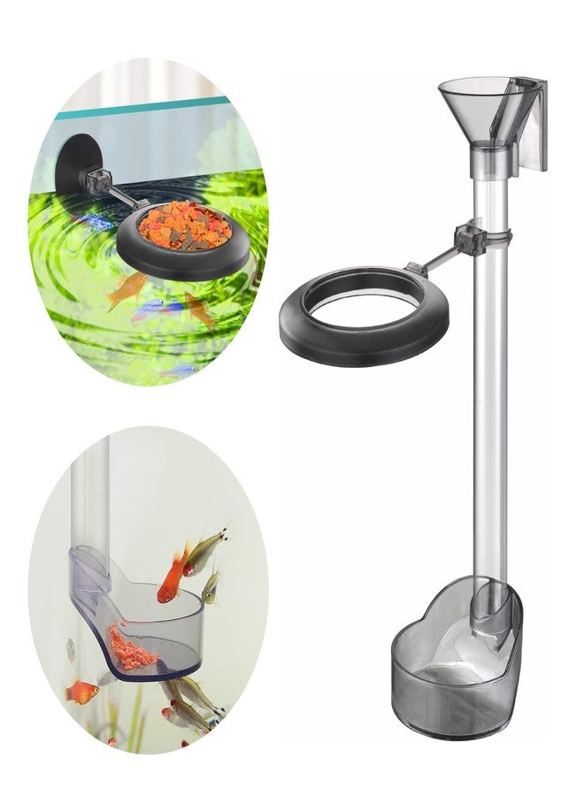 UPETTOOLS Shrimp Feeding Dish Set, Aquarium Fish Feeder Tube Kit Clear Durable Shrimp Feeding Tube with Feeding Ring, Cleaning Brush for Fish Tank - Image 1